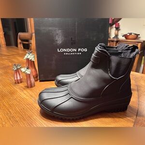London Fog Men's Black Size 10 Snow‎ Boots NEW with BOX